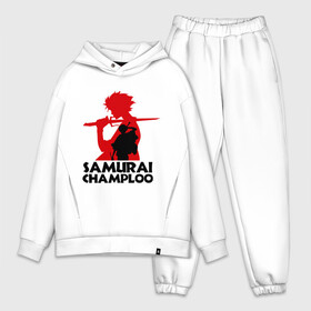 Мужской костюм хлопок OVERSIZE с принтом Самурай Champloo в Петрозаводске,  |  | anime | samurai champloo | аниме | анимэ | самурай чамплу