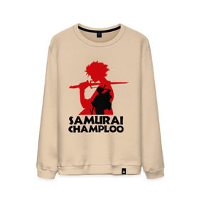 Мужской свитшот хлопок с принтом Самурай Champloo в Петрозаводске, 100% хлопок |  | anime | samurai champloo | аниме | анимэ | самурай чамплу