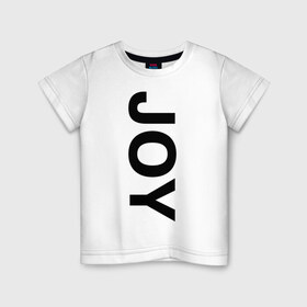 Детская футболка хлопок с принтом Joy BMW в Петрозаводске, 100% хлопок | круглый вырез горловины, полуприлегающий силуэт, длина до линии бедер | bmw | joy | motosport | авто | автобренды | бмв | бэха | логотип бмв