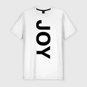 Мужская футболка премиум с принтом Joy BMW в Петрозаводске, 92% хлопок, 8% лайкра | приталенный силуэт, круглый вырез ворота, длина до линии бедра, короткий рукав | Тематика изображения на принте: bmw | joy | motosport | авто | автобренды | бмв | бэха | логотип бмв
