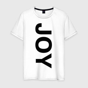 Мужская футболка хлопок с принтом Joy BMW в Петрозаводске, 100% хлопок | прямой крой, круглый вырез горловины, длина до линии бедер, слегка спущенное плечо. | bmw | joy | motosport | авто | автобренды | бмв | бэха | логотип бмв