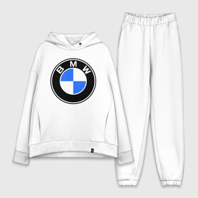 Женский костюм хлопок Oversize с принтом Logo BMW в Петрозаводске,  |  | автобренды | автомобильные | бмв | лого | машина | тачка