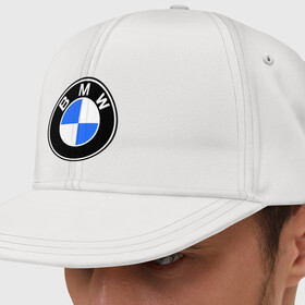 Кепка снепбек с прямым козырьком с принтом Logo BMW в Петрозаводске, хлопок 100% |  | автобренды | автомобильные | бмв | лого | машина | тачка