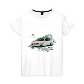 Женская футболка хлопок с принтом Honda ACCORD в Петрозаводске, 100% хлопок | прямой крой, круглый вырез горловины, длина до линии бедер, слегка спущенное плечо | honda | honda accord | tourer | хонда аккорд | японские автомобили