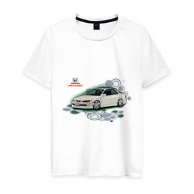 Мужская футболка хлопок с принтом Honda ACCORD в Петрозаводске, 100% хлопок | прямой крой, круглый вырез горловины, длина до линии бедер, слегка спущенное плечо. | honda | honda accord | tourer | хонда аккорд | японские автомобили