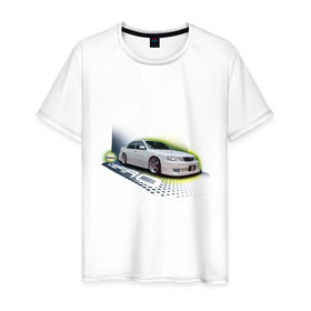 Мужская футболка хлопок с принтом Nissan CEFIRO в Петрозаводске, 100% хлопок | прямой крой, круглый вырез горловины, длина до линии бедер, слегка спущенное плечо. | nissan cefiro | ниссан | ниссан цефиро | японские автомобили