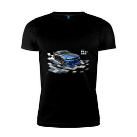 Мужская футболка премиум с принтом Nisan Skyline в Петрозаводске, 92% хлопок, 8% лайкра | приталенный силуэт, круглый вырез ворота, длина до линии бедра, короткий рукав | Тематика изображения на принте: nissan skyline | tourer | ниссан | скайлайн | японские автомобили