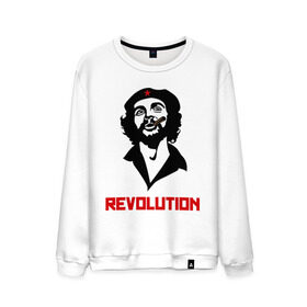 Мужской свитшот хлопок с принтом Che Guevara Revolution в Петрозаводске, 100% хлопок |  | че гевара