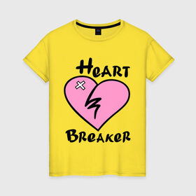 Женская футболка хлопок с принтом Heart beaker (разбивательница сердец) в Петрозаводске, 100% хлопок | прямой крой, круглый вырез горловины, длина до линии бедер, слегка спущенное плечо | девушкам пафосные | любовь | разбиваю сердца | сердце | сердцеедка