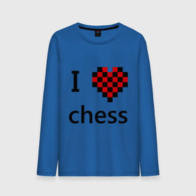 Мужской лонгслив хлопок с принтом I love chess в Петрозаводске, 100% хлопок |  | chess | i love chess | шахматы | я люблю шахматы