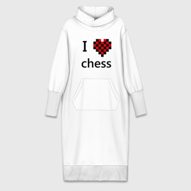 Платье удлиненное хлопок с принтом I love chess в Петрозаводске,  |  | chess | i love chess | шахматы | я люблю шахматы