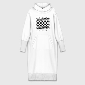Платье удлиненное хлопок с принтом Шахматная достка в Петрозаводске,  |  | шахматист | шахматная доска | шахматы