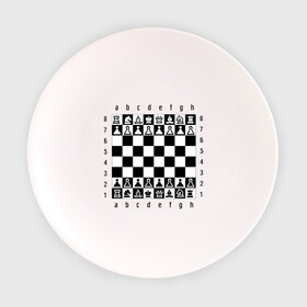 Тарелка с принтом Шахматная достка в Петрозаводске, фарфор | диаметр - 210 мм
диаметр для нанесения принта - 120 мм | Тематика изображения на принте: шахматист | шахматная доска | шахматы