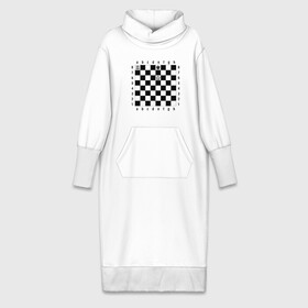 Платье удлиненное хлопок с принтом Комбинация шах и мат в Петрозаводске,  |  | Тематика изображения на принте: checkmate | мат | шах | шах и мат | шахматист | шахматная доска | шахматы