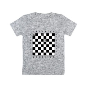 Детская футболка хлопок с принтом Комбинация Шах в Петрозаводске, 100% хлопок | круглый вырез горловины, полуприлегающий силуэт, длина до линии бедер | checkmate | мат | шах | шах и мат | шахматист | шахматная доска | шахматы