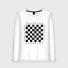 Женский лонгслив хлопок с принтом Комбинация Шах в Петрозаводске, 100% хлопок |  | Тематика изображения на принте: checkmate | мат | шах | шах и мат | шахматист | шахматная доска | шахматы