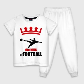 Детская пижама хлопок с принтом Король футбола в Петрозаводске, 100% хлопок |  брюки и футболка прямого кроя, без карманов, на брюках мягкая резинка на поясе и по низу штанин
 | football | футболист