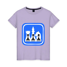 Женская футболка хлопок с принтом белые-черные в Петрозаводске, 100% хлопок | прямой крой, круглый вырез горловины, длина до линии бедер, слегка спущенное плечо | chess | дорожный знак | знак | шахматы