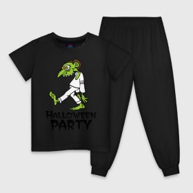 Детская пижама хлопок с принтом Halloween party-зомби в Петрозаводске, 100% хлопок |  брюки и футболка прямого кроя, без карманов, на брюках мягкая резинка на поясе и по низу штанин
 | зомби