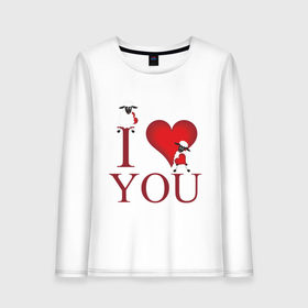 Женский лонгслив хлопок с принтом Red heart with sheep 2 в Петрозаводске, 100% хлопок |  | девушкам | женские | любовь | овечки | сердечки | сердца
