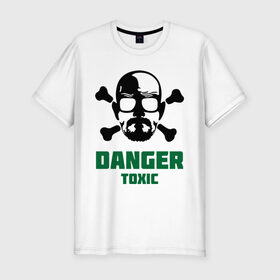 Мужская футболка премиум с принтом Danger Toxic в Петрозаводске, 92% хлопок, 8% лайкра | приталенный силуэт, круглый вырез ворота, длина до линии бедра, короткий рукав | Тематика изображения на принте: danger | danger toxic | toxic | кино | мультфильмы и тв | опасно таксин