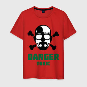 Мужская футболка хлопок с принтом Danger Toxic в Петрозаводске, 100% хлопок | прямой крой, круглый вырез горловины, длина до линии бедер, слегка спущенное плечо. | danger | danger toxic | toxic | кино | мультфильмы и тв | опасно таксин