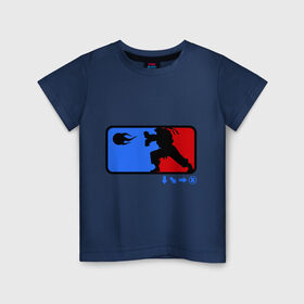 Детская футболка хлопок с принтом Street fighter в Петрозаводске, 100% хлопок | круглый вырез горловины, полуприлегающий силуэт, длина до линии бедер | мортал комбат