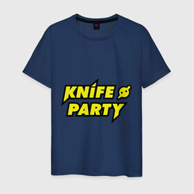 Мужская футболка хлопок с принтом Knife party в Петрозаводске, 100% хлопок | прямой крой, круглый вырез горловины, длина до линии бедер, слегка спущенное плечо. | dubstep | вечеринка | даб степ | дабстеп | музыка
