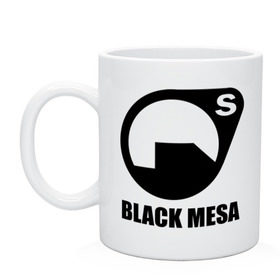 Кружка с принтом Black mesa Black logo в Петрозаводске, керамика | объем — 330 мл, диаметр — 80 мм. Принт наносится на бока кружки, можно сделать два разных изображения | black mesa | игры | компьютерные игры