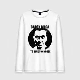 Мужской лонгслив хлопок с принтом Black mesa Choose в Петрозаводске, 100% хлопок |  | black mesa | игры | компьютерные игры