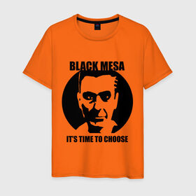 Мужская футболка хлопок с принтом Black mesa Choose в Петрозаводске, 100% хлопок | прямой крой, круглый вырез горловины, длина до линии бедер, слегка спущенное плечо. | black mesa | игры | компьютерные игры