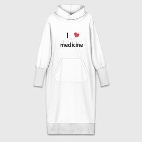 Платье удлиненное хлопок с принтом Я люблю медицину в Петрозаводске,  |  | i love medicine | пульс | ритм сердца | сердце | я люблю | я люблю медицину