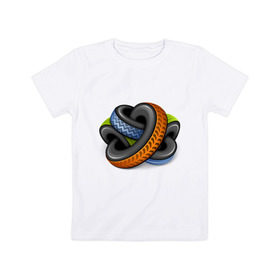 Детская футболка хлопок с принтом Цветной логотип в Петрозаводске, 100% хлопок | круглый вырез горловины, полуприлегающий силуэт, длина до линии бедер | auto | авто | клуб автолюбителей | логотип автокадабра | машины | тачки