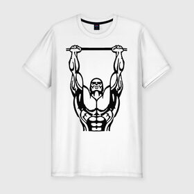 Мужская футболка премиум с принтом Street Workout K-ntxt в Петрозаводске, 92% хлопок, 8% лайкра | приталенный силуэт, круглый вырез ворота, длина до линии бедра, короткий рукав | work out | workout | ворк аут | воркаут | спорт