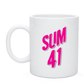 Кружка с принтом Sum 41 logo в Петрозаводске, керамика | объем — 330 мл, диаметр — 80 мм. Принт наносится на бока кружки, можно сделать два разных изображения | sum 41 | музыка | панк рок | рок | сам 41