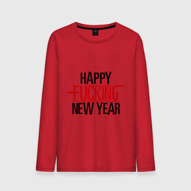 Мужской лонгслив хлопок с принтом Happy fucking New Year в Петрозаводске, 100% хлопок |  | 2013 | happy new year | new year | нг | новый год | новый год 2013 | с новым годом