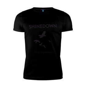 Мужская футболка премиум с принтом Shinedown Soun of Madness в Петрозаводске, 92% хлопок, 8% лайкра | приталенный силуэт, круглый вырез ворота, длина до линии бедра, короткий рукав | shinedown soun of madness | группы | музыка | рок группы | рок музыка