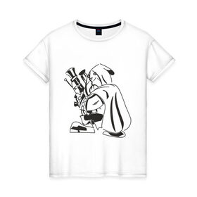 Женская футболка хлопок с принтом Dota Sniper в Петрозаводске, 100% хлопок | прямой крой, круглый вырез горловины, длина до линии бедер, слегка спущенное плечо | 