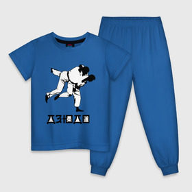 Детская пижама хлопок с принтом Дзюдо (3) в Петрозаводске, 100% хлопок |  брюки и футболка прямого кроя, без карманов, на брюках мягкая резинка на поясе и по низу штанин
 | дзюдо