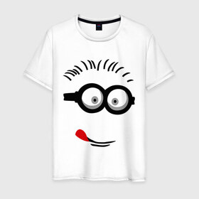 Мужская футболка хлопок с принтом Funny boy в Петрозаводске, 100% хлопок | прямой крой, круглый вырез горловины, длина до линии бедер, слегка спущенное плечо. | funny boy | smile | веселый мальчик | смайлик | смайлы | улыбка