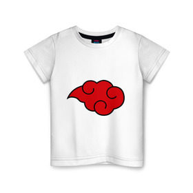 Детская футболка хлопок с принтом Облако (Акацуки) в Петрозаводске, 100% хлопок | круглый вырез горловины, полуприлегающий силуэт, длина до линии бедер | Тематика изображения на принте: облако | орнамент | трайблы | узор | узоры