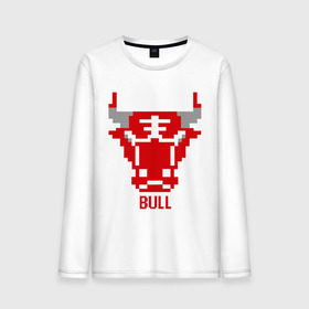 Мужской лонгслив хлопок с принтом Бык ( BuLL ) в Петрозаводске, 100% хлопок |  | bull | бык | красный бык | редбул