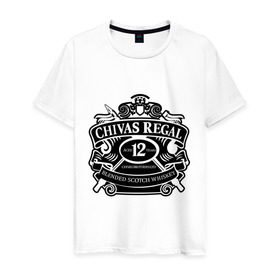 Мужская футболка хлопок с принтом Chivas Regal blended scotch в Петрозаводске, 100% хлопок | прямой крой, круглый вырез горловины, длина до линии бедер, слегка спущенное плечо. | club | для барменов | клубные | скотч виски