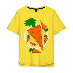 Мужская футболка хлопок Oversize с принтом Carrot в Петрозаводске, 100% хлопок | свободный крой, круглый ворот, “спинка” длиннее передней части | 14 feb | 14 февраля | влюбленным | день святого валентина | любовь | морковка | морковь | парные
