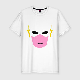 Мужская футболка премиум с принтом Человек-молния в Петрозаводске, 92% хлопок, 8% лайкра | приталенный силуэт, круглый вырез ворота, длина до линии бедра, короткий рукав | супергерой