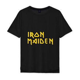 Мужская футболка хлопок Oversize с принтом Iron Maiden в Петрозаводске, 100% хлопок | свободный крой, круглый ворот, “спинка” длиннее передней части | heavy metal | metal | rock | trash metal | метал | металл | рок | рок группа | трэш метал | хеви метал