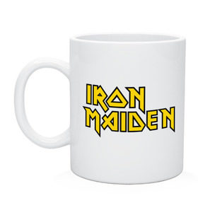 Кружка с принтом Iron Maiden в Петрозаводске, керамика | объем — 330 мл, диаметр — 80 мм. Принт наносится на бока кружки, можно сделать два разных изображения | heavy metal | metal | rock | trash metal | метал | металл | рок | рок группа | трэш метал | хеви метал