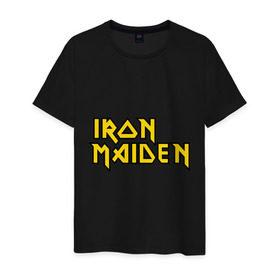 Мужская футболка хлопок с принтом Iron Maiden в Петрозаводске, 100% хлопок | прямой крой, круглый вырез горловины, длина до линии бедер, слегка спущенное плечо. | heavy metal | metal | rock | trash metal | метал | металл | рок | рок группа | трэш метал | хеви метал