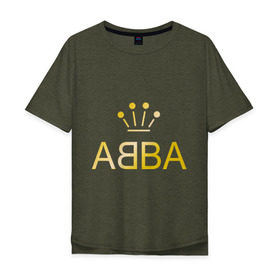 Мужская футболка хлопок Oversize с принтом ABBA золото в Петрозаводске, 100% хлопок | свободный крой, круглый ворот, “спинка” длиннее передней части | abba | абба | музыка