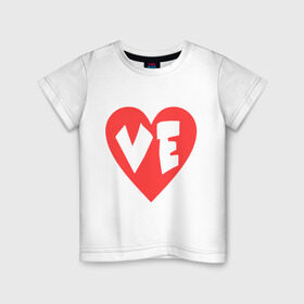 Детская футболка хлопок с принтом Вторая половинка любви в Петрозаводске, 100% хлопок | круглый вырез горловины, полуприлегающий силуэт, длина до линии бедер | Тематика изображения на принте: love | для влюбленных | для двоих | любовь | парные | сердечко | сердце